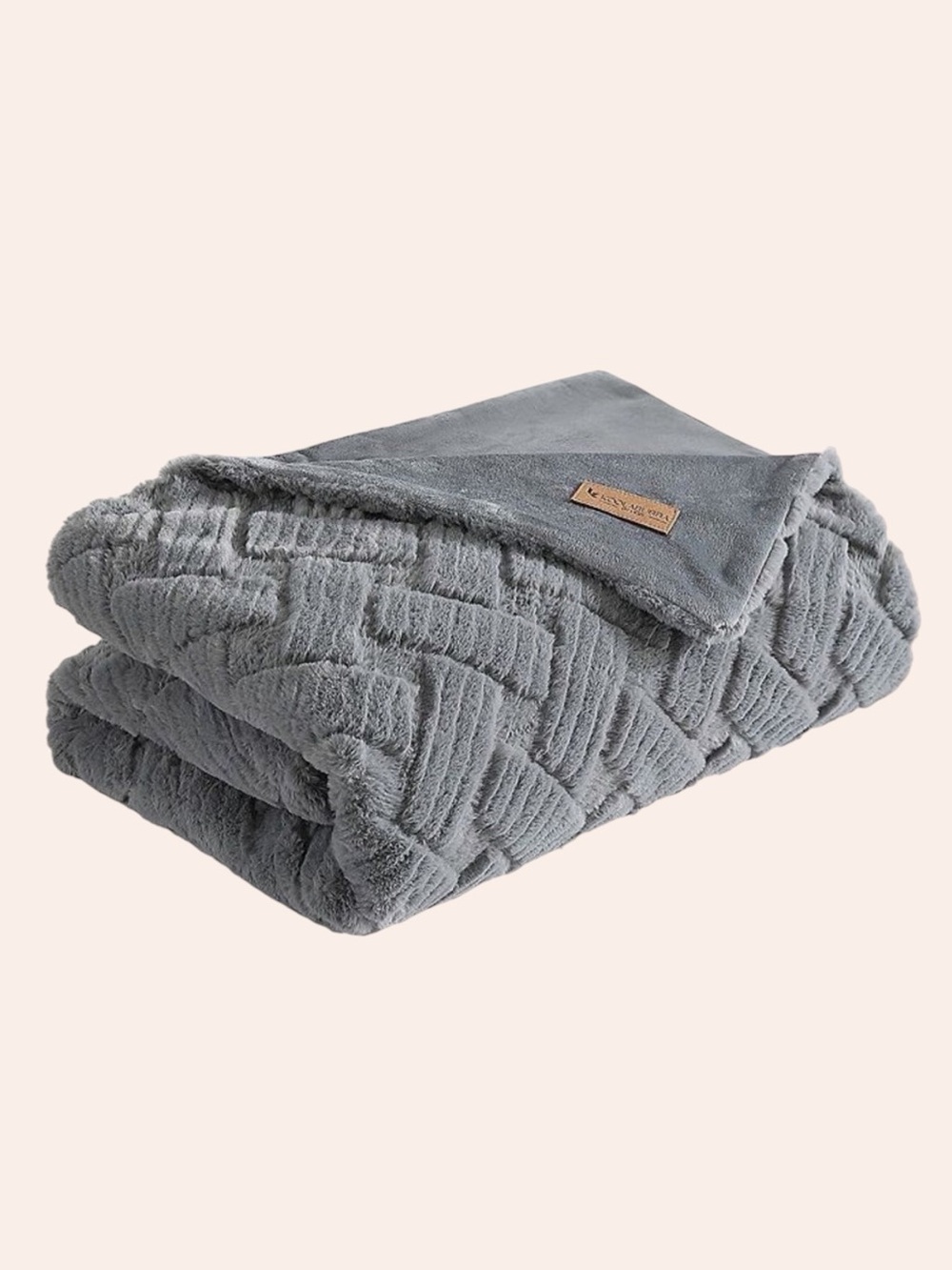 NEW Koolaburra by UGG Crystelle Faux Fur Throw in Wild Dove 50"x70" Cold Weather